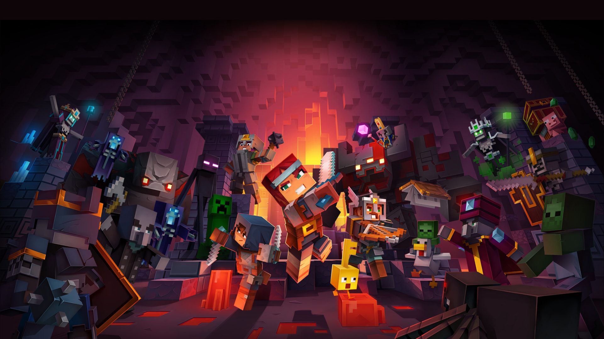 Minecraft Dungeons official key art